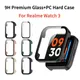 Coque rigide en verre 9H Premium + PC pour Realme Watch 3 couverture complète housse de