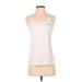 Nike Active Tank Top: White Color Block Activewear - Women's Size Small