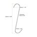 8.86" Double Meat Hooks, 0.16" Thickness Stainless Steel Smoker Hook - Silver Tone