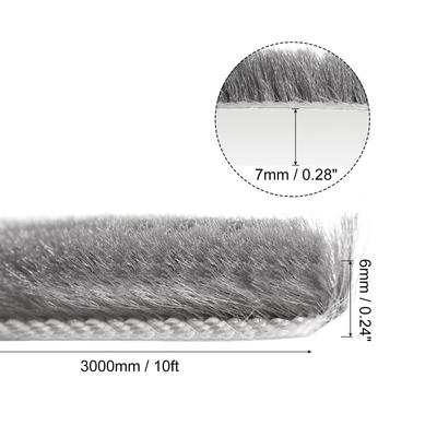 Weather Stripping Brush, Self-Adhesive Seal Weatherstrip Sweep Brush