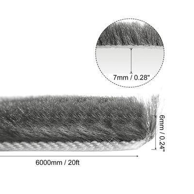 Weather Stripping Brush, Self-Adhesive Seal Weatherstrip Sweep Brush