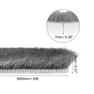 Weather Stripping Brush, Self-Adhesive Seal Weatherstrip Sweep Brush