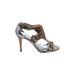 MICHAEL Michael Kors Heels: Brown Print Shoes - Women's Size 7 1/2 - Open Toe