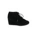 TOMS Ankle Boots: Black Print Shoes - Women's Size 8 1/2 - Almond Toe