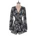 Romper Plunge Long sleeves: Black Rompers - Women's Size Small