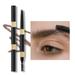 Melotizhi Eyebrow Pencil Waterproof Professional Makeup Eye Brow Pen Dark Brown Eyebrow Pencil Eyeliner Dual end Eye Brow Pencil With Eyebrow Brush Easy To Color Eye Liner Pen For Women Eye Makeup