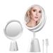 Lighted Makeup Mirror 1X/5X Magnifying Vanity Mirror with Lights 3 Color Double Sided Beauty Mirror Magnification Rechargeable 270Â°Rotation Led Tabletop Cosmetic Mirror Adjustable Height GTICPHYJ