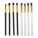 2 Set of 8pcs Professional Makeup Brush Cosmetic Eyeliner Blushes Brushes Portable Handle Makeup Tools for Woman (4pcs for One Set Black and White Golden One for Each)