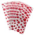 200 pcs Valentine s Day Candy Bags Transparent Cookie Bags Sweets Pouches
