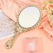 Classic style makeup mirror Makeup mirror Golden Mirrors Hand held makeup mirror handle Large quantity can be customized