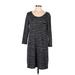 Market and Spruce Casual Dress - Sweater Dress: Gray Stripes Dresses - Women's Size Medium