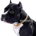 Pet Dog Cat Gold Plated Stainless Steel 9mm 18 20 24 Cuban Chain Necklace