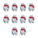 Farfi 10Pcs Christmas Resin Accessories Compact Cartoon Design Adorable DIY Random Styles Holiday Decorations for Phone Cases Stockings (Bear)