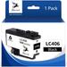 LC406 Black Ink Cartridge for Brother LC406 Ink Cartridges LC406 Black LC406 LC 406 Compatible with Brother MFC-J4535DW MFC-J5855DW MFC-J4335DW MFC-J6555DW MFC-J6955DW Printer (Black 1-Pack)