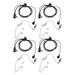 4Pack Style 2Pin Covert Acoustic Tube Earpiece Ptt Headset 2 Ways Radio GP88S GP300 GP68 GP2000 GP88