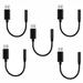 5X USB to 3.5mm Headphone Jack Audio Adapter External Stereo Sound Card for PC Laptop for (0.6 Feet Black)