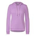 Cecil Hoodie Sweatshirt Damen sporty lilac, Gr. S, Baumwolle, Weiblich Pullover