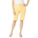 Plus Size Women's Invisible Stretch® Contour Bermuda Short by Denim 24/7 in Banana (Size 26 W)