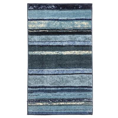 Wide Width Small Rainbow Stripe Rug by BrylaneHome in Blue (Size 20