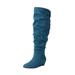 Extra Wide Width Women's The Tamara Wide Calf Boot by Comfortview in Midnight Teal (Size 7 1/2 WW)