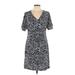 Tommy Hilfiger Casual Dress - Shift: Gray Paisley Dresses - Women's Size 10