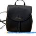 Kate Spade Bags | Kate Spade Medium Zip-Around Flap Backpack, Pebbled Black Leather | Color: Black/Gold | Size: Os