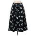 Maeve Casual A-Line Skirt Knee Length: Black Print Bottoms - Women's Size 0