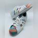 Adidas Shoes | New Adidas Superstar White Blue Orange Shoes Sneakers Men's Sz 9 | Color: Blue/Orange/White | Size: 9