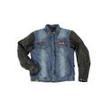 Rusty Pistons Rutland Motorradjacke Herren mit CE-Protektoren Jeansjacke mit Lederärmeln M