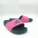 Adidas Shoes | Adidas Pink Navy Slip On Slide Sandals Womens 7 | Color: Blue/Pink | Size: 7