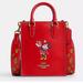 Coach Bags | Disney X Coach North South Mini Tote With Minnie Mouse Valentine | Color: Gold/Red | Size: 5.5x 6 3/4”