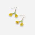 Urban Outfitters Jewelry | New Urban Outfitters Blossom Beaded Earring Nwt | Color: Green/Yellow | Size: Os