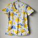 Disney Tops | Disney Winnie The Pooh Scrub Top Size S | Color: White/Yellow | Size: S