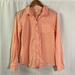 J. Crew Tops | J By J. Crew Peach & White Gingham Plaid Cotton Button Down Shirt | Color: Orange/White | Size: M