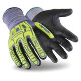 HEXARMOR 2095-M (8) Hi-Vis Cut Resistant Impact Coated Gloves, A6 Cut Level,