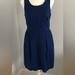 J. Crew Dresses | Like New, Sleeveless Dress (Pockets-Pleats) Wool Blend (Fully Lined) Jcrew (4) | Color: Blue | Size: 4