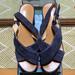 J. Crew Shoes | J. Crew Navy Marcie Suede Platform Sandals Size 7.5 | Color: Blue | Size: 7.5