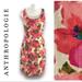 Anthropologie Dresses | Anthropologie Rose Floral And Ivory Sleeveless Linen Sheath Dress 6 | Color: Green/Pink | Size: 6