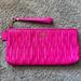 Coach Bags | Coach Large Hot Pink Ruched Leather Wristlet | Color: Gold/Pink | Size: Os