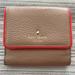 Kate Spade Accessories | Kate Spade Small Wallet. Change Purse/Bill Fold. | Color: Cream/Orange | Size: Os