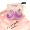 Kate Spade Jewelry | Kate Spade Huggies Hoop Earrings | Color: Gold/Purple | Size: Os