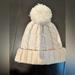 J. Crew Accessories | J.Crew One Size Handknit 100% Wool Cream/Beige Winter Hat With Pompom | Color: Cream | Size: Os