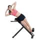 Home Gym Steel Roman Chair Exercise Equipment, Foldable Back Extension Bench, Adjustable Height Ab Workout Exercise Machine, with Non-Slip Foot Cover