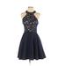 B. Darlin Casual Dress - A-Line: Blue Dresses - Women's Size 1