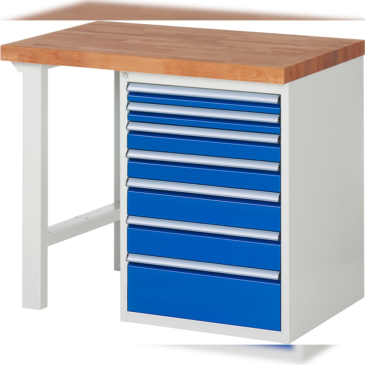 PROREGAL Werkbank Serie 7000 - Modell 7517 | HxBxT 89x100x70cm | 7x Schublade | Schubladenmaße 2x60 + 2x90 + 2x120 + 1x180mm Image