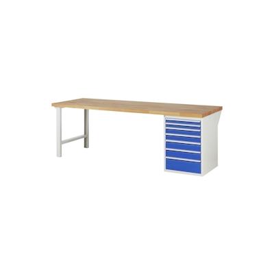PROREGAL Werkbank Serie 7000 - Modell 7517 | HxBxT 89x250x90cm | 7x Schublade | Schubladenmaße 2x60 + 2x90 + 2x120 + 1x180mm Image