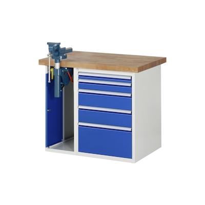 PROREGAL Werkbank Serie 7000 - Modell 7511 | HxBxT 89x100x70cm | 5x Schublade + 1x Schrank | Schubladenmaße 1x60 + 1x90 + 2x150 + 1x270mm Image