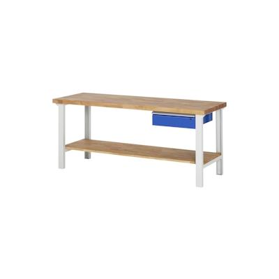 PROREGAL Werkbank Serie 7000 - Modell 7001 | HxBxT 84x200x70cm | 1x Schublade + Ablageboden | Schubladenmaße 1x150mm Image