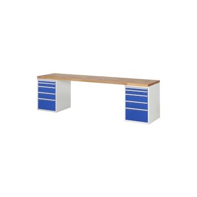 PROREGAL Werkbank Serie 7000 - Modell 7511 | HxBxT 89x300x70cm | 10x Schublade | Schubladenmaße 2x60 + 2x90 + 4x150 + 2x270mm Image