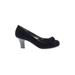 Sofft Heels: Pumps Chunky Heel Feminine Black Print Shoes - Women's Size 9 - Round Toe